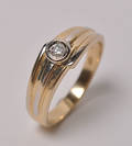 Solitairering med brillant ca. ca. 0,22 ct