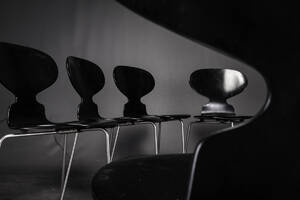 Arne Jacobsen. Fem stole, model 3100 5