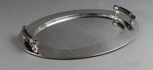 Michael Graves. Alessi ovalt rustfritstål fad med håndtag, model MG09