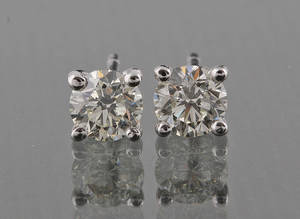 Brilliant-cut diamond earrings, approx. 0.86ct 2
