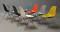 Charles Eames. Et sæt på otte skalstole, model DSS 8 
