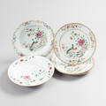 Tallrikar Kina famille rose 1700-tal