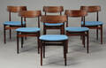 Dansk Møbelproducent. Seks stole af palisander 6