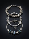 Pandora. Tre armbånd af sterlingsølv med charms 3