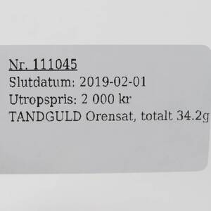 TANDGULD Orensat, totalt 34.2g