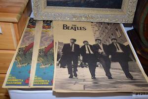 Parti affischer ca 5 st, bl a Beatles och Superman, 50x35 cm