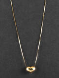 Necklace with heart motive in 14k yellow gold  This lot has been put up for resale under the new lot no. 4959361