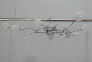 Taklampa, modern, 9 ljuspunkter, krom, ø ca. 110 cm.