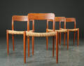 Niels O. Møller. Fire spisestole, model 75 4 Denne vare er sat til omsalg under nyt varenummer 4328422