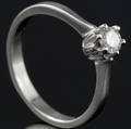 Solitaire ring ca. 0.22 ct.