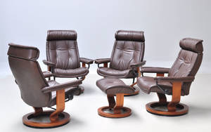 Stressless. Sæt på fire Hvilestole samt fodskammel 5