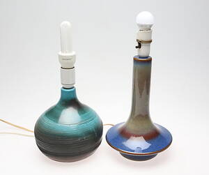 BORDSLAMPOR, 2 st, keramik, bland annat Söholm, Danmark.