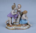 Meissen. Figurgrupp i porslin, skador