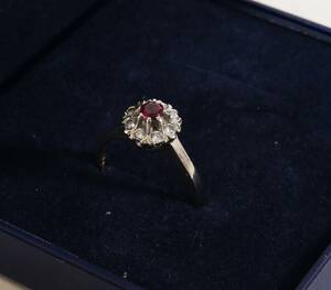 Ring i 18k vitguld, 1973