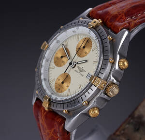 Breitling Chronomat Chronograph. Herreur i 18 kt. guld og stål med original rem og spænde, 1990erne Denne vare er sat til omsalg under nyt varenummer 4374471