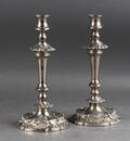 To lysestager af fortinnet kobber, 181900-tallet 2