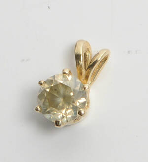 Solitaire brillantvedhæng udført i 14 kt. guld, c. 0.50 ct