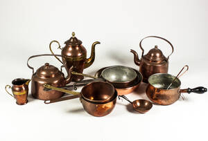 Samling kopparföremål, 18001900-tal 13