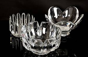 SKÅLAR, 3 st, Orrefors.