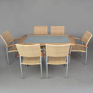 TRÄDGÅRDSMÖBEL, 7 delar, 192000-tal.