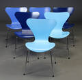 Arne Jacobsen. Seks 7er stole, model 3107 6  