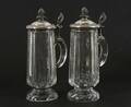 Sejdlar ett par, silver och glas, Ryssland, 181900-tal