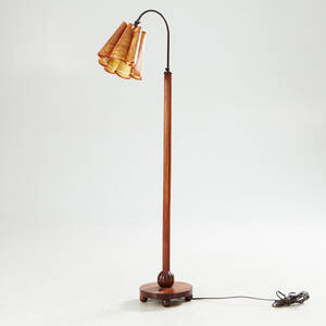Golvlampa trä och metall
