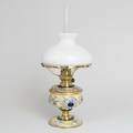 Fotogenlampa i majolika, 1800-tal