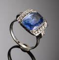 Safir-og diamantring