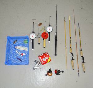 Mindre parti fiskespön  tillbehör