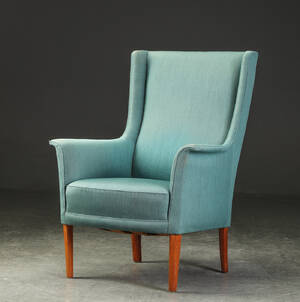 Overpolstret øreklapstol, 1960erne