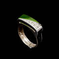 Ring 14 k vitguld diamanter