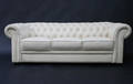 Tre pers. Chesterfieldsofa, cremefarvet