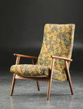 Lænestol af teaktræ, Dansk design 1950erne