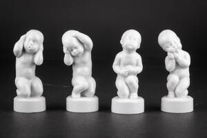 Bing Grøndahl De fire piner, figurer af porcelæn 4  Denne vare er sat til omsalg under nyt varenummer 4203775