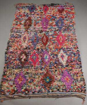 Marokkansk boucherouite tæppe 225 x 140 cm