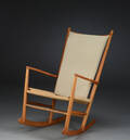 Hans J. Wegner. Gyngestol, lakeret kirsebær, model J16  