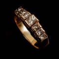 Ring 14 k guld diamanter