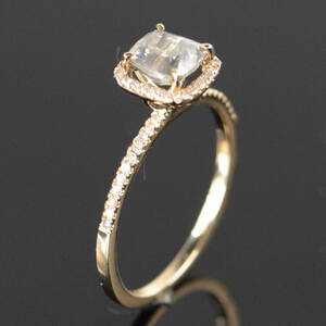 Solitaire ring i 14 kt. guld