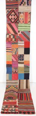 Persisk Patchwork kelim, 360 x 74 cm