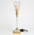 Bordslampa, mässing samt glas