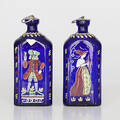 FLASKOR, 2 st, glas, Gullaskruf, 1940-50-tal.