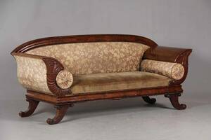 Senempire sofa af mahogni, 1800-tallet 