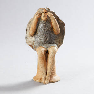 Figurin i stengods Lisa Larson 