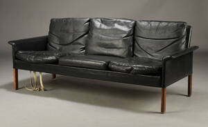 Hans olsen. Tre-pers. sofa, palisander