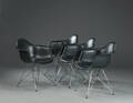 Charles Eames. Sæt på fire armstole model DAR 4