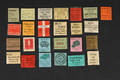 Samling frimærkepenge.  25 