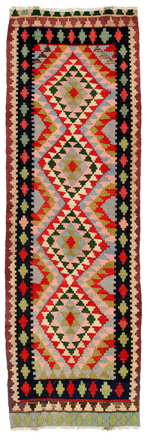 Orientalisk flatvävd matta, Kelim, 275x100 cm