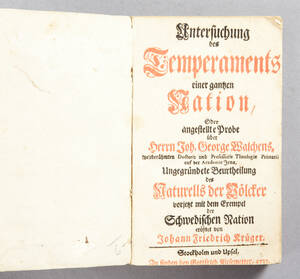 Krüger Untersuchung des Temperaments 1737