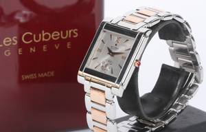Les Cubeurs Geneve. Swiss Made dameur. Incl opbevaringsboks samt garantibevis.